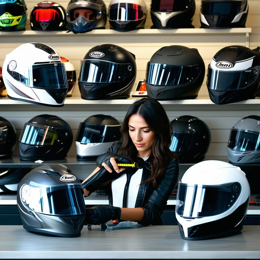 Marcas de Capacete: Variações de Tamanho e Formato